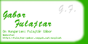 gabor fulajtar business card