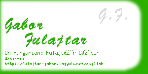 gabor fulajtar business card